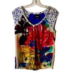 Anthropologie MAEVE Mixed Bouquet Silk Blouse - SZ 2